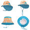 کلاه سطل بچه گانه فلپ گردن قابل تنظیم 46cm UV UV OEM ODM