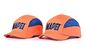 کلاه نارنجی با گلدوزی آبی ایمنی ضربه محکم و ناگهانی CE EN812 دست انداز کلاه کوچک تعداد