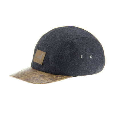 کلاه بانو PU پشم کمپینگ بیسبال کلاه 5 پانل کلاه Snapback با لوگو چرم