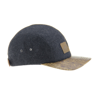 کلاه بانو PU پشم کمپینگ بیسبال کلاه 5 پانل کلاه Snapback با لوگو چرم