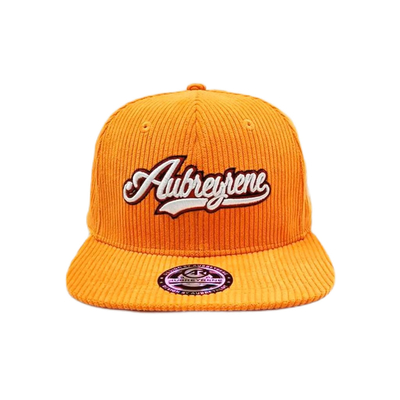 یک جنس ساخته شده 6 پانل کلاه Snapback کلاه Corduroy Flat Peak Mid Profile Snapback