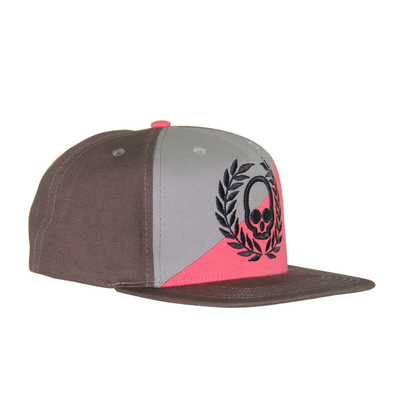 دو رنگ پنل جلویی پنبه کلاه Snapback سفارشی طراحي 5 پنل کلاه های شیک