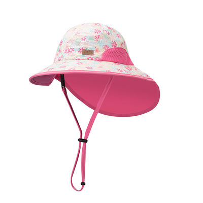 کلاه ضد آفتاب 100٪ پنبه ای UPF در فضای باز 58 سانتی متر کلاه آفتابی کودک