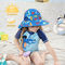 SGS Neck Flap سطل بچه گانه کلاه لبه ای وسیع برای ساحل تابستانی
