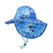 Kids Searsucker Blue Beach Hawaii Fisherman Hat Custom Upf 50 Sun Protection Baby Sum